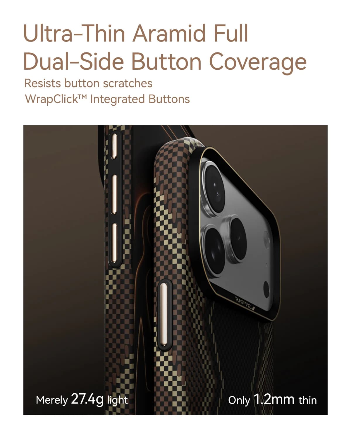 RAPTIC Aramid Skin Magsafe Phone Case for iPhone 17 Pro/ 17Pro Max - Scepter thumbnail 3