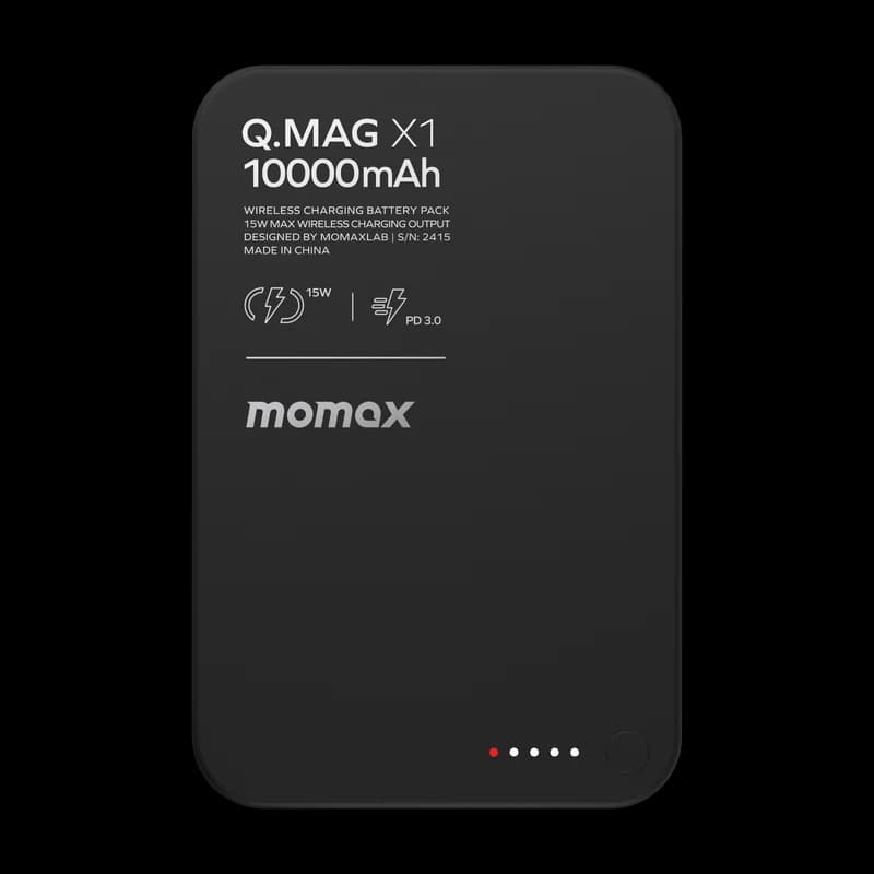 Q.Mag X1 Magnetic Wireless Power Bank 10000mAh - Gen 2 Black thumbnail 1