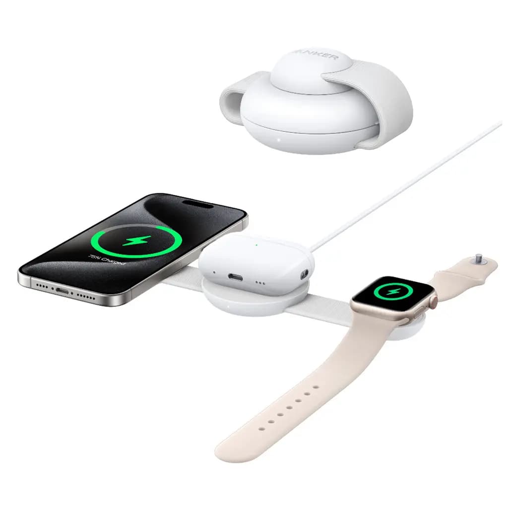 MagGo 3-in-1 Foldable Charging Pad 15W Qi2 Wireless Charger B25M8 thumbnail 1