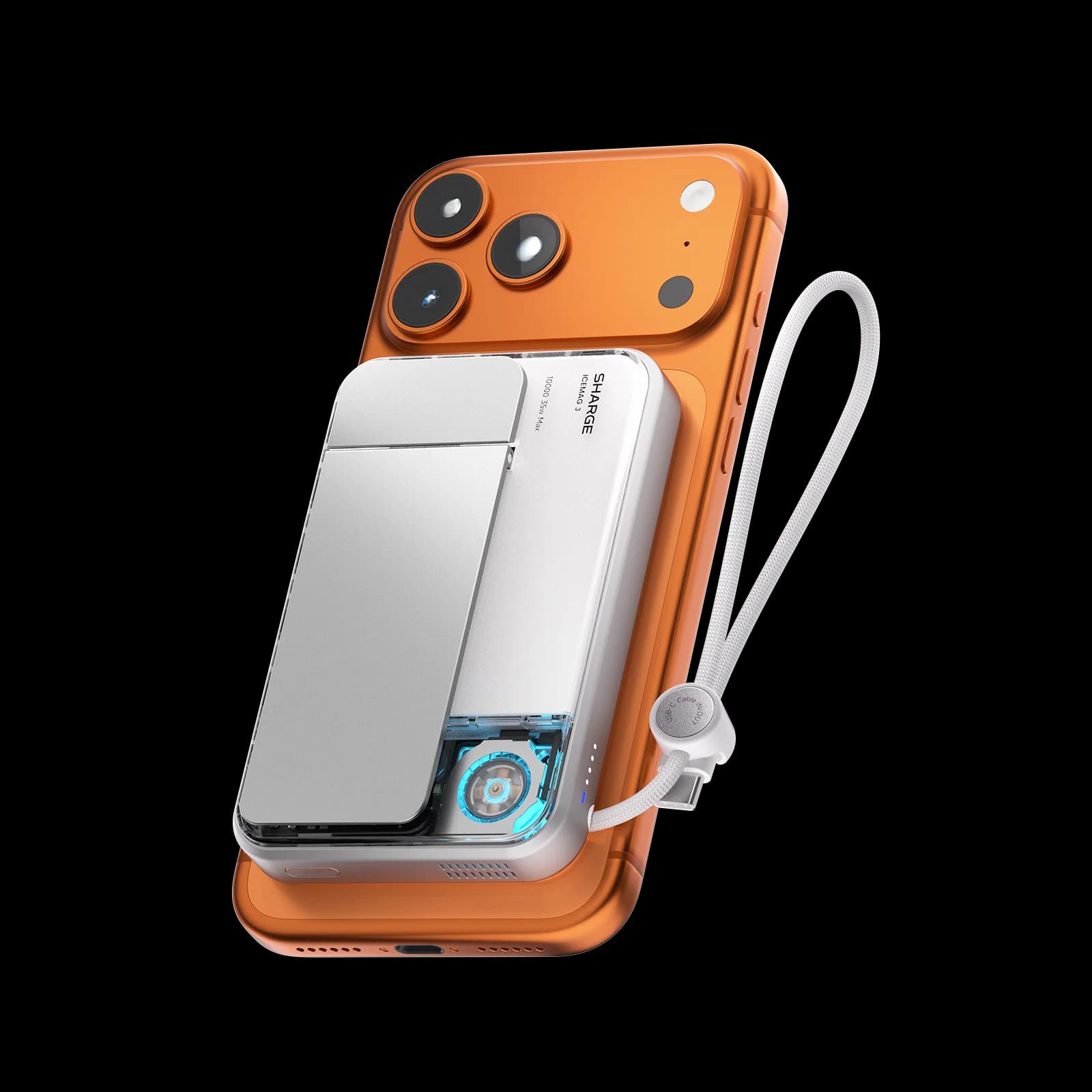 ICEMAG 3 Power Bank(35W, 10K, Qi2. 225W, Built-in Cable) White thumbnail 1