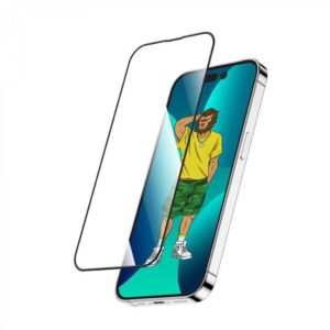 Qoruyucu şüşə Green Lion 3D silikon kimi HD Glass Black Edge/Clear üçün Apple iPhone və 14 Pro Max
