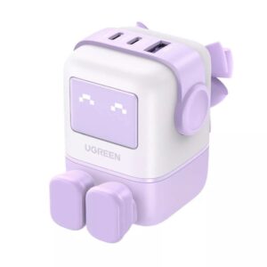 Şəbəkə Adapteri Ugreen UNO RG 65W 3-Port GaN Sürətli Doldurucu (Bənövşəyi)