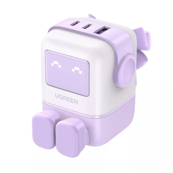 ugreen___1_1714930576_96570f9c-6084-498f-aac0-40cbf8db37bc.jpg Şəbəkə Adapteri Ugreen UNO RG 65W 3-Port GaN Sürətli Doldurucu (Bənövşəyi)