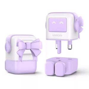 Şəbəkə Adapteri Ugreen UNO RG 65W 3-Port GaN Sürətli Doldurucu (Bənövşəyi)