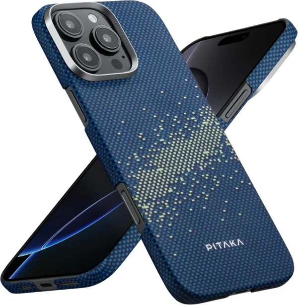 Чехол Pitaka Tactile Woven для Apple iPhone 16 Pro Max, StarPeak Milky