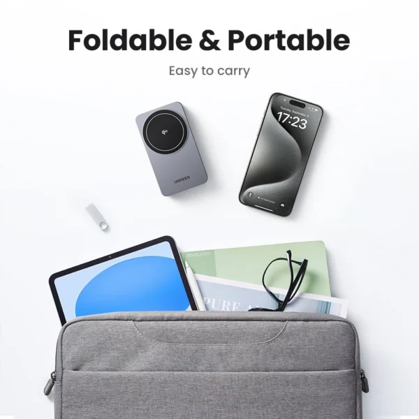 Беспроводное зарядное устройство Ugreen 2-in-1 Qi2 Magnetic Wireless Charger