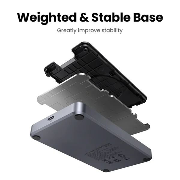 Беспроводное зарядное устройство Ugreen 2-in-1 Qi2 Magnetic Wireless Charger