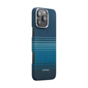Чехол Pitaka Tactile Woven Case Moonrise для Apple iPhone 15 Pro Blue