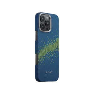 Чехол Pitaka Tactile Woven Case Luminous Edition для Apple iPhone 16 Pro Max Blue