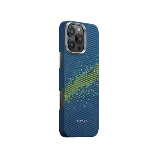 Чехол Pitaka Tactile Woven Case Luminous Edition для Apple iPhone 16 Pro Max Blue