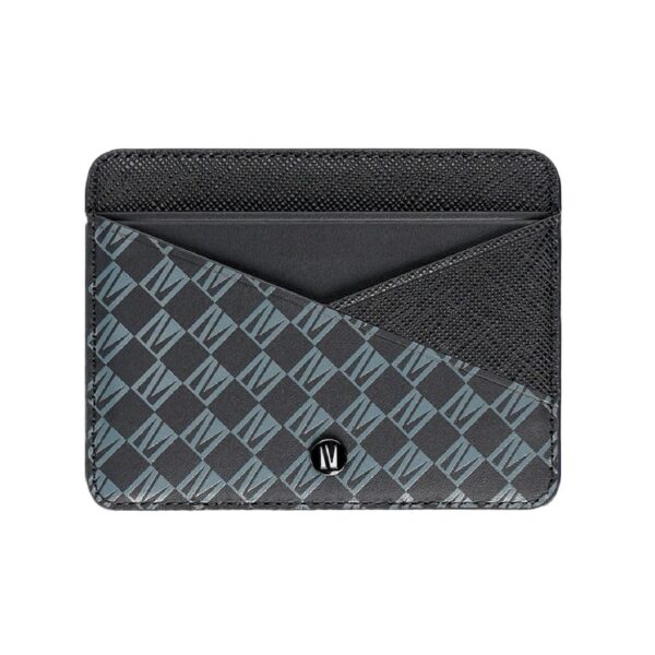 Кредитница Levelo Tuxedo Monogram Leather Wallet Black