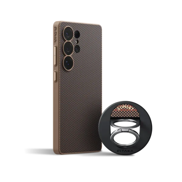 Чехол Pitaka PinButton Case для Samsung S25 Ultra Black/Gold