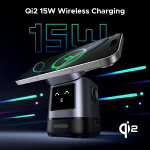 Беспроводное зарядное устройство Ugreen Uno 2-in-1 Magnetic Wireless Charger 15W